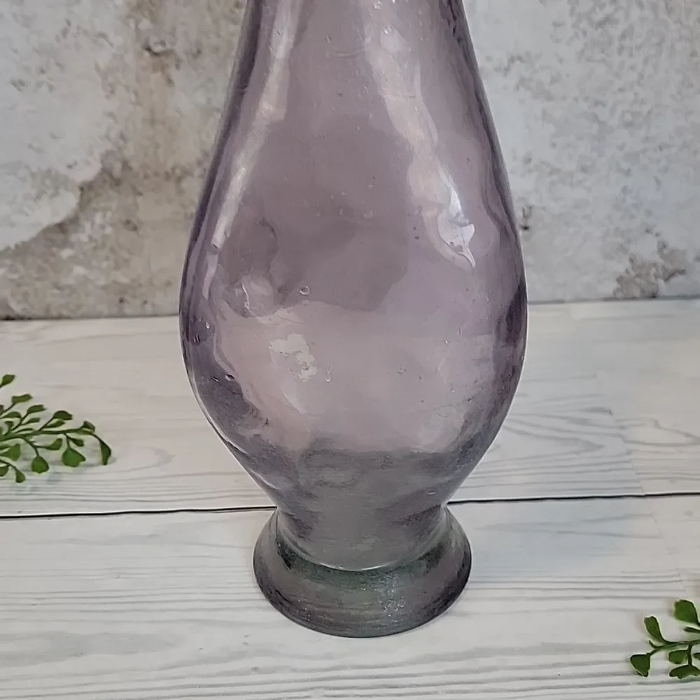 Amythest Art Glass Genie Bottle Made In Spain 16